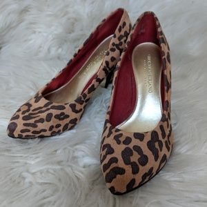 Suede Animal Print Pumps
